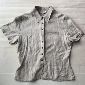 🌾 Pure Linen Button Down Top